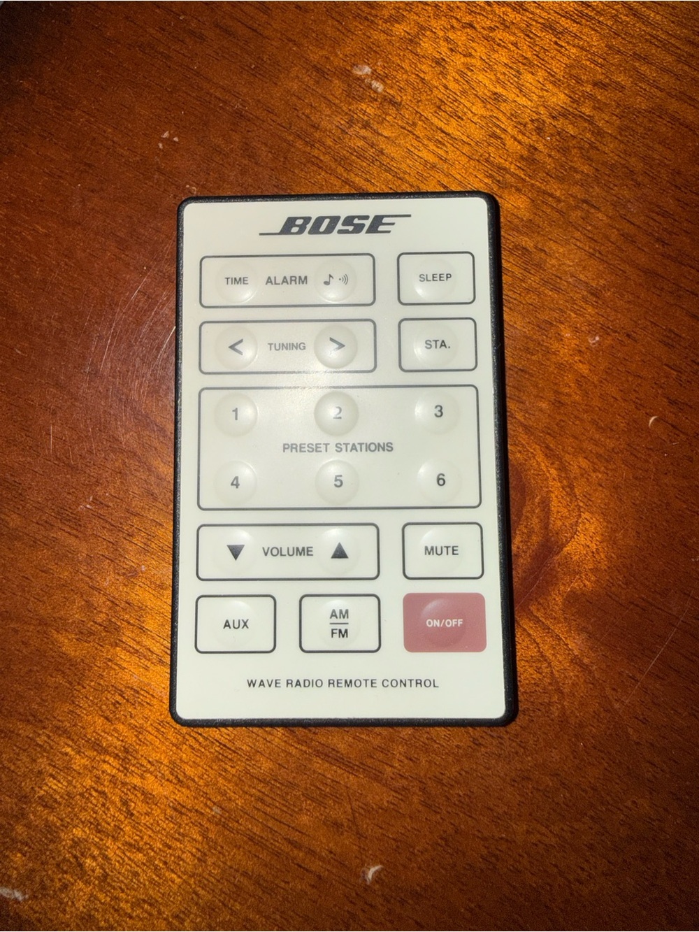 Bose White Remote Control with Red On/Off Button